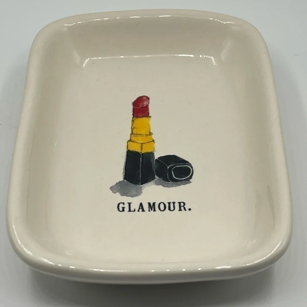 Rae Dunn set of 2 ceramic vanity trays